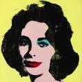 Liz #1 (Early Colored Liz) (1963) by Andy Warhol. The silkscreen ink and acrylic on linen work is estimated at $20 million - $30 million