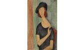 Amedeo Modigliani's Jeanne Hebuterne (au chapeau), his 1919 portrait of his lover that is estimated to sell for between £16 million and £22 million at the London auction house.