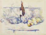 Still Life with Carafe, Bottle, and Fruit (1906)