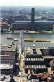 Tate Modern on the opening day of the Millennium Bridge in 2000