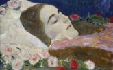 Gustav Klimt Ria Munk on her Deathbed, 1912 (detail)