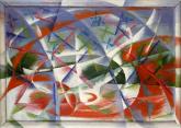 Giacomo Balla, Abstract Speed + Sound (Velocità astratta + rumore), 1913-14