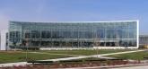 The A. Alfred Taubman Student Services Center at Lawrence Technological University has an extensive glass facade and modern design. Picture taken in November 2006.