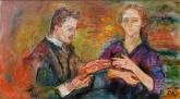 Oskar Kokoschka (1886-1980), 'Portrait of Hans and Erica Tietze-Conrat', 1909