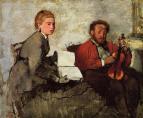 Edgar Degas - Violoniste et jeune femme tenant un cahier de musique