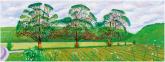 David Hockney - Three Trees near Thixendale, Spring, 2008