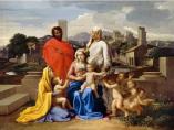 Nicolas Poussin (1594-1665) Die Heilige Familie mit den Heiligen Anna, Elisabeth und Johannes