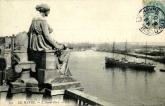 Monet would have looked across the outer harbour, facing towards the Quai Courbe, to the southeast, as in this postcard