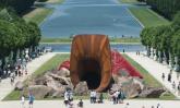 Dirty Corner by Anish Kapoor in the gardens of the Chateau de Versailles, France.