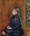 Renoir - enfant assis en robe bleue