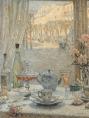 “La Table Pres de la Fenetre, Reflets,” Henri Le Sidaner, oil on canvas